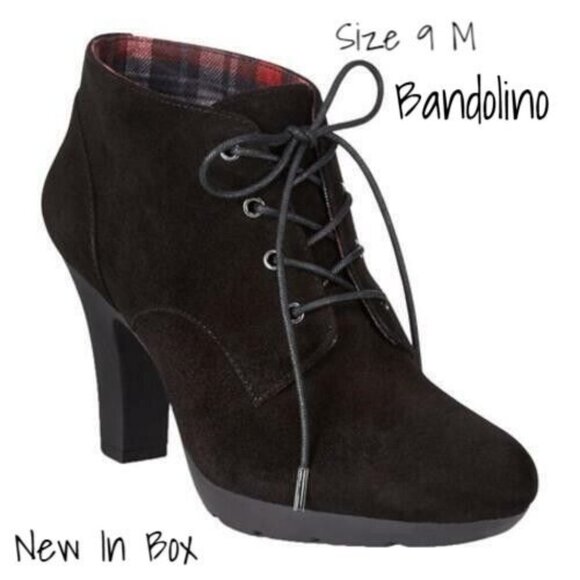 Bandolino Garett Black Suede Ankle Booties for Women - Size 9M, New in Box - Picture 7 of 9
